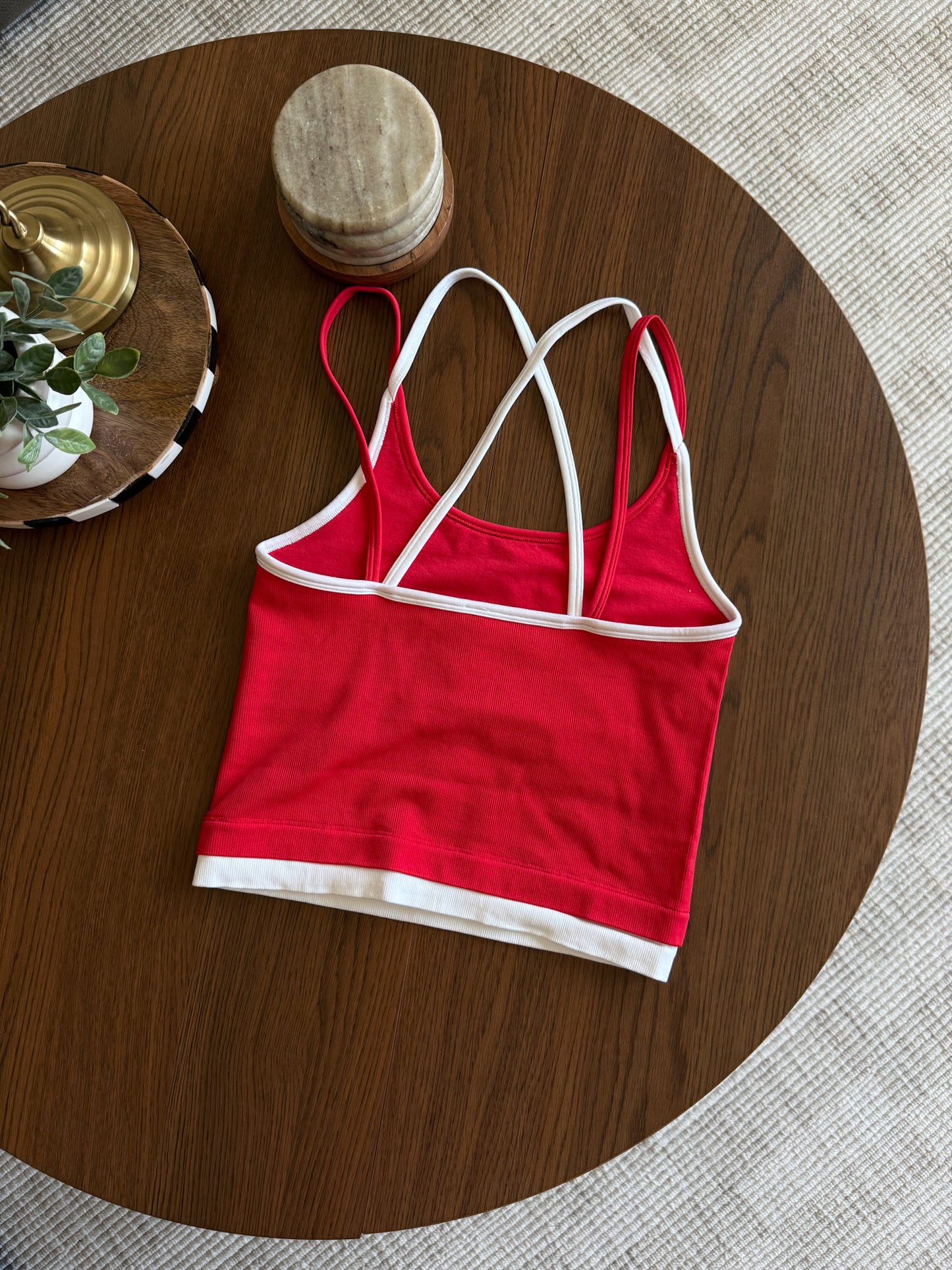 Red Contrast Halter