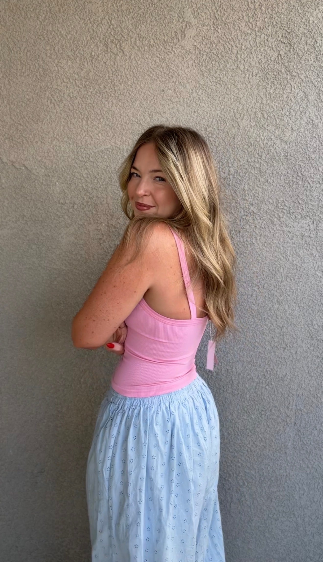 Ribbed V-Neck Tank Top