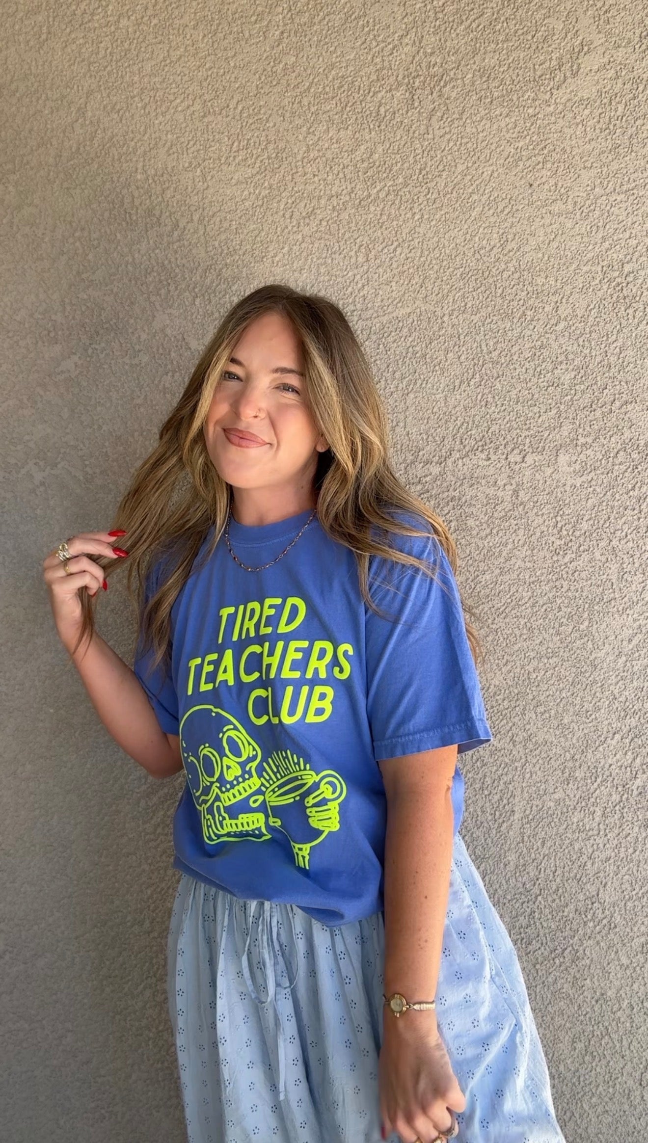 Tired Teacher Club Skull