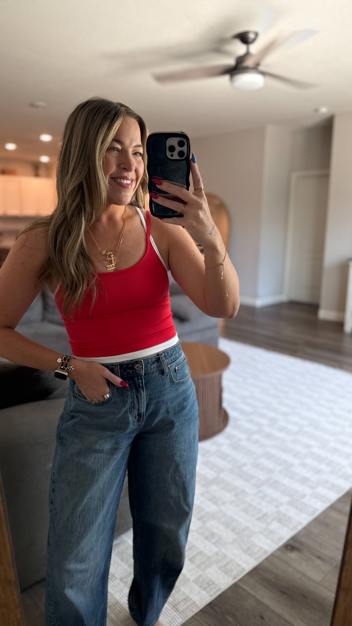 Red Contrast Halter