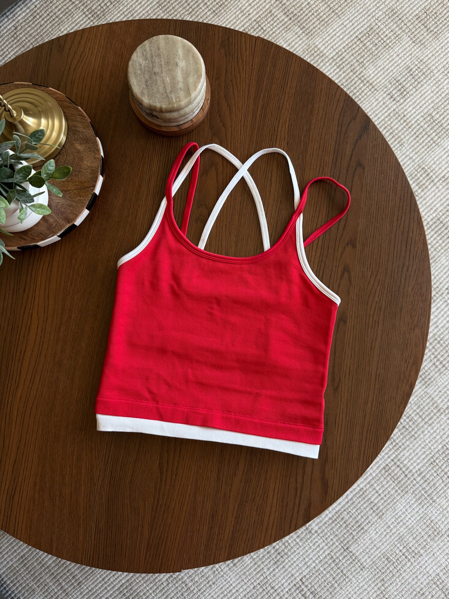 Red Contrast Halter