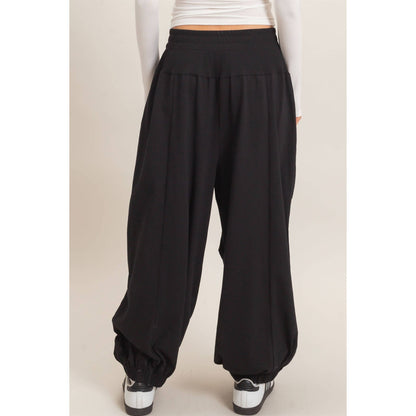 Elastic Waistband Jogger Barrel Pants