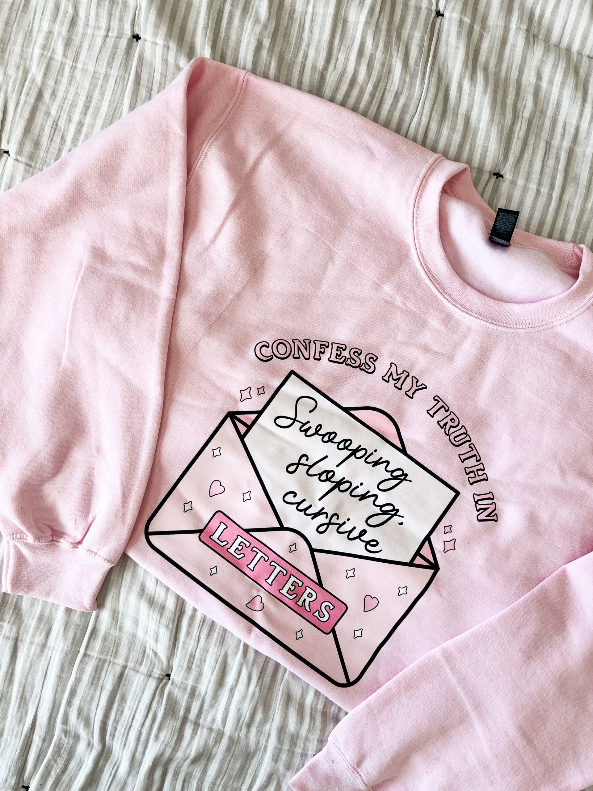 Sweeping Sloping Cursive Letters