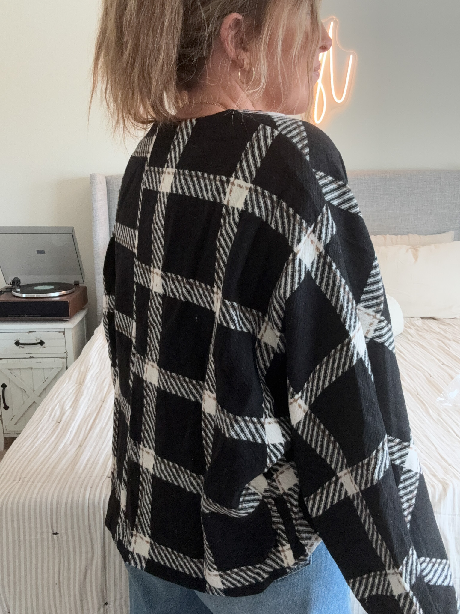 Plaid Oversized Jacket - Image 5