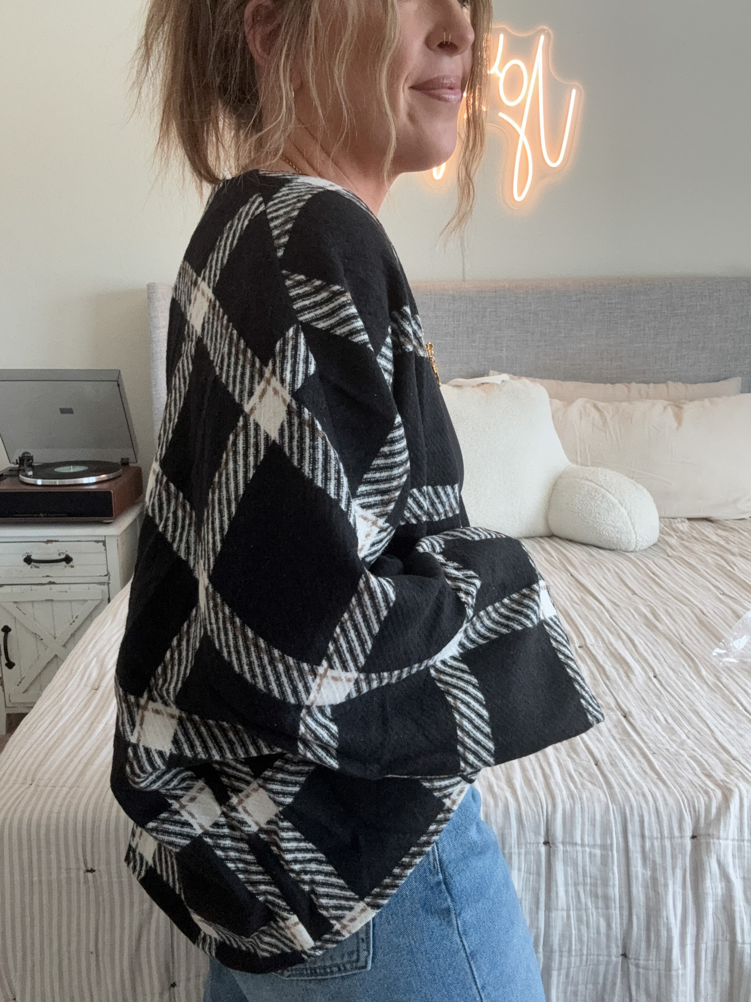 Plaid Oversized Jacket - Image 6