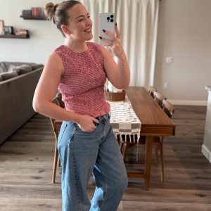 Smocked Sleeveless Top