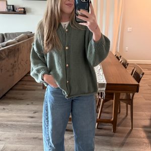 Chunky Button-Down Cardigan