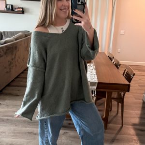Slouchy V-Neck V-Neck Sweater