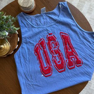 Paint Splattered Distressed USA